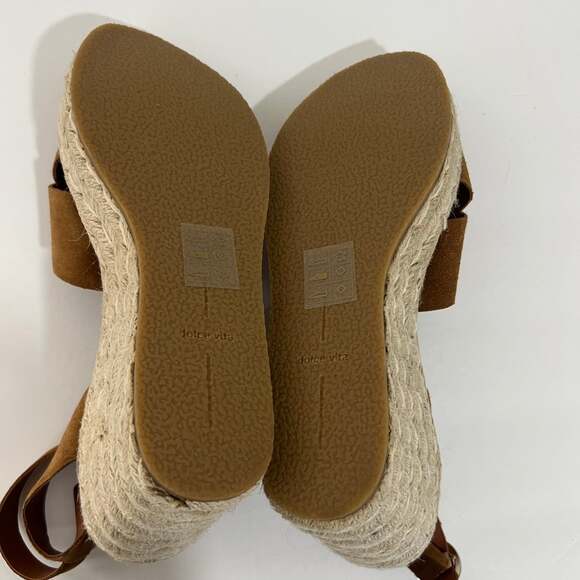 DOLCE VITA Pello Brown Suede Womens Espadrille Wedges Size 10 - Picture 10 of 12